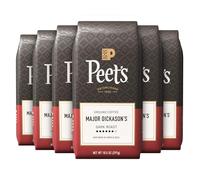 Peet's Coffee, Dark Roast Ground Coffee - Major Dickason's Blend 63 Ounces (Six Bags of 10.5 Ounce)