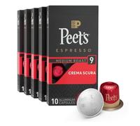 Peet's Coffee, Medium Roast Espresso Pods Compatible with Nespresso Original Machine, Crema Scura Intensity 9, 50 Count (5 Boxes of 10 Espresso Capsules)