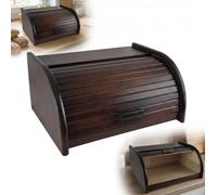 PEEWIT Bread Wooden Large Walnut 40x29x18cm Bread Container Bread