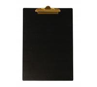 PEEWIT Clipboard Wooden Black Washer A4 with Gold Document Clip