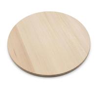 PEEWIT Round Beech Wood Pizza Board 40 cm - Large Wooden Serving & Chopping Board, Solid Beech Cutting Board for Pizza, Bread, Cheese & Kitchen Use