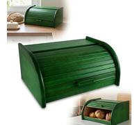 PEEWIT Wooden Bread Large Green Bread Container Bread 40x29x18 Central Meters