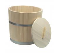 PEEWIT Wooden Bucket with Lid for Sauerkraut 15L