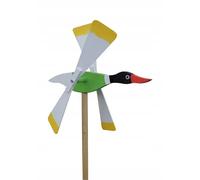 PEEWIT Wooden Windmill Anxiety Garden Repeller Green Duck Garden Decoration