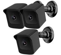 PEF Mount for All-New Wyze Cam V4 and V3, Weatherproof Protective Cover and 360 Degree Adjustable Wall Mount Solid Housing for Wyze V4 and V3 Outdoor Indoor Smart Home Camera System (Black, 3 Pack)