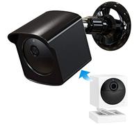 PEF Mount for Wyze Cam Outdoor, Weatherproof Protective Cover and 360 Degree Adjustable Wall Mount for Wyze Camera Outdoor Indoor Wire-Free Smart Home Camera System (Black, 1 Pack)