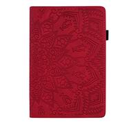 Pefcase Samsung Galaxy Tab A 10.1 2019 Case, Multi-Angle Viewing Protective PU Leather Folio Cover for Samsung Galaxy Tab A 10.1 Inch SM-T510/SM-T515 2019 Release Tablet - RED