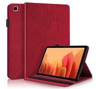 Pefcase Samsung Galaxy Tab A7 10.4'' Case 2020 Lightweight PU Leather Flip Wallet Stand Cover Shell with Card Pocket Pencil Holder for Galaxy Tab A7 10.4 Inch SM-T500/505/507 - Red