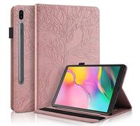 Pefcase Samsung Galaxy Tab S7 11 inch Case 2020 SM-T870/875 Slim Premium PU Leather Folio Stand Cover Shell with Pencil Holder Card Pocket Elastic Belt for Galaxy Tab S7 11 inch Tablet - Rose Gold