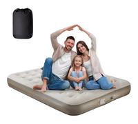 Pefitqap Double Blow up Bed, 2024 NO SOCKET NEEDED Air Bed with Built in Electric Pump,Blow up Inflatable Air Mattress Self Inflating Guest Bed for