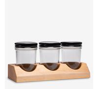 Peg and Awl : Beatrix Artist Caddy : Maple : 3 Tall 8oz Jars