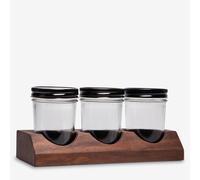 Peg and Awl : Beatrix Artist Caddy : Walnut : 3 Tall 8oz Jars