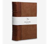 Peg and Awl : Harper : Hand Bound : Leather Tome : 9.4 x 6.6in : 190 Sheets : Brown