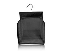 Peg Bag for Washing Line with Hanger,Foldable Pegs Basket,Portable Clothespin Storage Bag Hooks,Bath Organiser Baskets,Hanging Mesh Shower Caddy,for College Dorm Rooms,Gym,Swimming and Travel (Black)