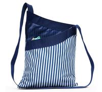 Peg Bag with Shoulder Strap | Striped Pattern Peg Holder | Large Nylon Clothes Pegs Bag | Blue Waterproof Bags with Up to 100 Clothespin Capacity