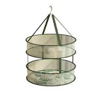 Peg Basket for Washing Line, Clothes Drying Net, Foldable Clothes Airer Rack Dryer Laundry Dry Rail Hanger, Outdoor Storage Rack Storage Net for Underwear Toy Sock Sweater(Green Double layer,Large)