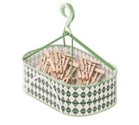 Peg Basket, Peg Bags for Washing Line with Hanger, Reusable Clothes Pegs Basket, Durable Hanging Storage Bag, Foldable Laundry Pegs Baskets for Indoor Outdoor Use, Ideal for Dorm, Gym, Travel