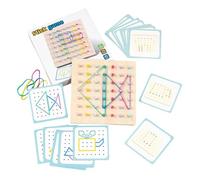 Peg Board For Kids - Peg Toy | Toys | Color Matching Pegboard | For 2 3, Button Art Toy Mosaic Puzzle With 30 Buttons & 16Cards, Button Game Fine Motor Toys