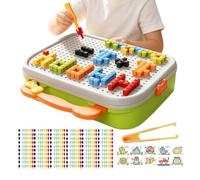 Peg Board Puzzle - Mushroom Nail Toy, Creative Learning Game