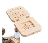 Peg Board Toy - 9 Hole Educational Game | Sensory Toy Wood Pegboard | for Family Elderly Women Birthday Camping Dorm Classroom