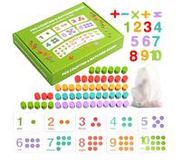 Peg Counting Board - Wooden Math Learning Toy | Math Manipulatives for Kids, Portable Learning Toy, Educational Toys for Kindergarten, Kids Homeschool and Classroom Activities