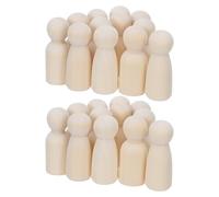 Peg Figures Unfinished Paintable Doll Wood Wooden 80pcs Dolls