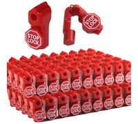 Peg Hook Lock Stop Lock 100 Pcs Plastic Red Stop Lock Anti-Theft Lock