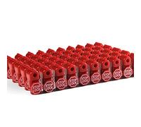 Peg Hook Stop Lock for Prevent The Sweep Theft of Displayed Products on A Wire Peg, Plastic Red 6mm Security Lock, Retail Shop Anti-Theft Display Slatwall and Pegboard Hook Lock (Red Stop Locks)