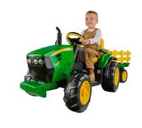 Peg Perego John Deere Ground Force Tractor With Trailer, Kids Ride-On Tractor, Boys, 3-7 Years
