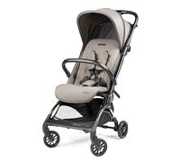 Peg Perego Lightweight Flight Stroller with Raincover, Airplane, Compact, Approved for Hat Box, Hand Luggage Sizes, Suitable from Birth up to 22 kg, Includes Travel Bag, Misty Beige