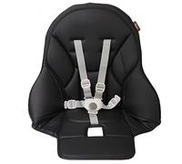 Peg Perego Siesta high Chair Replacement Upholstery with seat Belt, Licorice (Black)