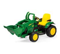 Peg Perego Children's 12V John Deere Ground Loader Electric Tractor, Green & Yellow