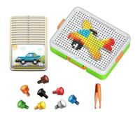Peg Puzzle - Logical Thinking Mushroom Peg 3D Educational Toys, Wooden Matc