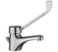 PEGASO Single Lever Mixer Tap for Washbasin with Automatic Drain and Clinical Lever Chrome Series
