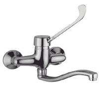 PEGASO Wall Mounted Sink Mixer with Clinical Lever Chrome Series