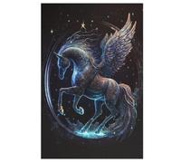 Pegasus 1000 Pieces Wooden Jigsaw Puzzle for Adults Puzzles Brain Exercise Challenge High Difficulty Game for Kids 78×53cm