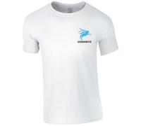 Pegasus Airborne Embroidered Men's T-Shirt Parachute Regiment Air Assault Brigade T Shirt Embroidery (UK, Alpha, M, Regular, Regular, White)