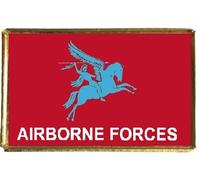 Pegasus Airborne Forces Gold Colour Badge With A Velveteen Bag