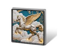 Pegasus Cloud Flight Lapel Pin Square Metal Brooch Pin with Secure Pin Back Fashion Button Badge for Clothing, Hats, Bags Decoration