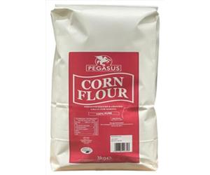 Pegasus Cornflour 3kg Pack of 1 | Fine Corn Starch for Thickening Sauces, Gravies, Soups, Custards, and Baking | Premium Kitchen Essential for Smooth, Consistent, and Versatile Cooking Results