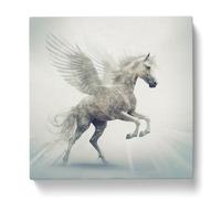 Pegasus Double Exposure Canvas Print | Gallery Wrapped 30mm Frame Wall Art | 20x20 inches | Ready to Hang | Modern Picture | Living Room Bedroom Lounge Office