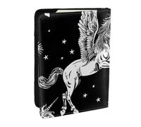 Pegasus Flight Printed Passport Holder,Travel Pu Leather Passport Cover Case Organiser for Men Women,6.5 Inch