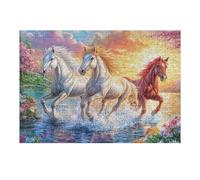 Pegasus Herd 300 Piece Jigsaw Puzzle Pack Brook Meadow Arch Teens Beginners Cognitive Development Puzzle Fans Group Play Anniversary Thick Cardboard 300 PCS