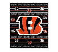 Pegasus Home Fashions Cincinnati Bengals 60'' x 80'' Logo Stripe Flannel Fleece Blanket