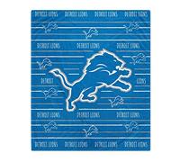 Pegasus Home Fashions Detroit Lions 60'' x 80'' Logo Stripe Flannel Fleece Blanket