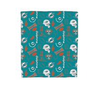 Pegasus Home Fashions Miami Dolphins 50'' x 60'' Collage Icons Polar Fleece Blanket