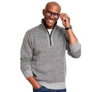 Pegasus Men's 1/4 Zip Fleece Lined Knitted Top Grey