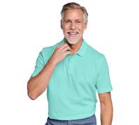 2 Pack Plain Pique Polo Shirts Pegasus Mint L