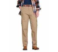 Pegasus Men's Cargo Trouser with Hidden Stretch Waistband Functional and Comfortable Pants Bark 40W / 29L