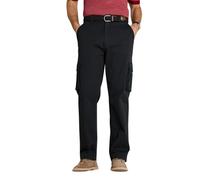 Pegasus Men's Cargo Trousers in Stretch Cotton with Button & Zip Fly, Multiple Cargo & Side Pockets with Stretch Belt Black 34W / 29L